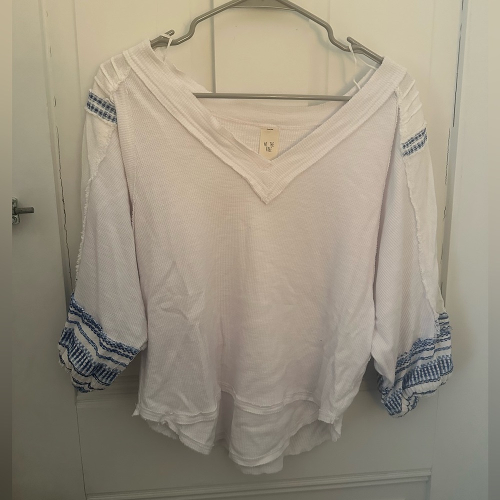 Free people top with embroidery!